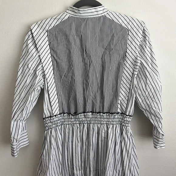 Sandro Striped 100% Cotton Midi Dress - Picture 9 of 11